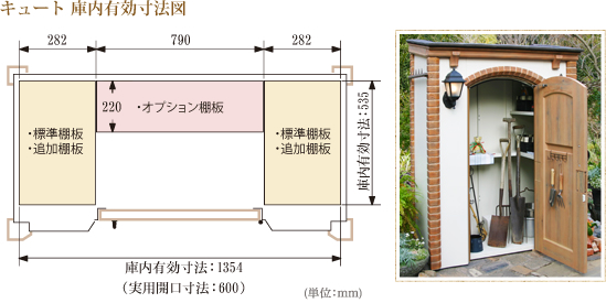 カンナキュート 庫内サイズ