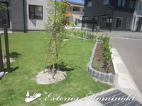 植栽施工例 岩手県奥州市